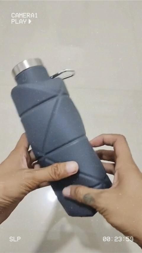 NovaPick Premium Collapsible Silicone Water Bottle (600ml, Lavender Dusk)