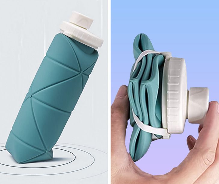 NovaPick Premium Collapsible Silicone Water Bottle (600ml, Lavender Dusk)