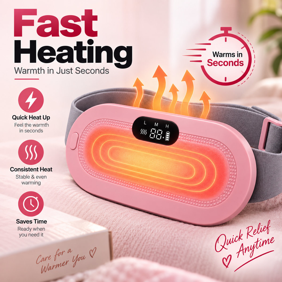 Portable Massage Heating Reusable Belt