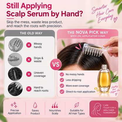 Premium Hair Oil & Serum Applicator Comb.