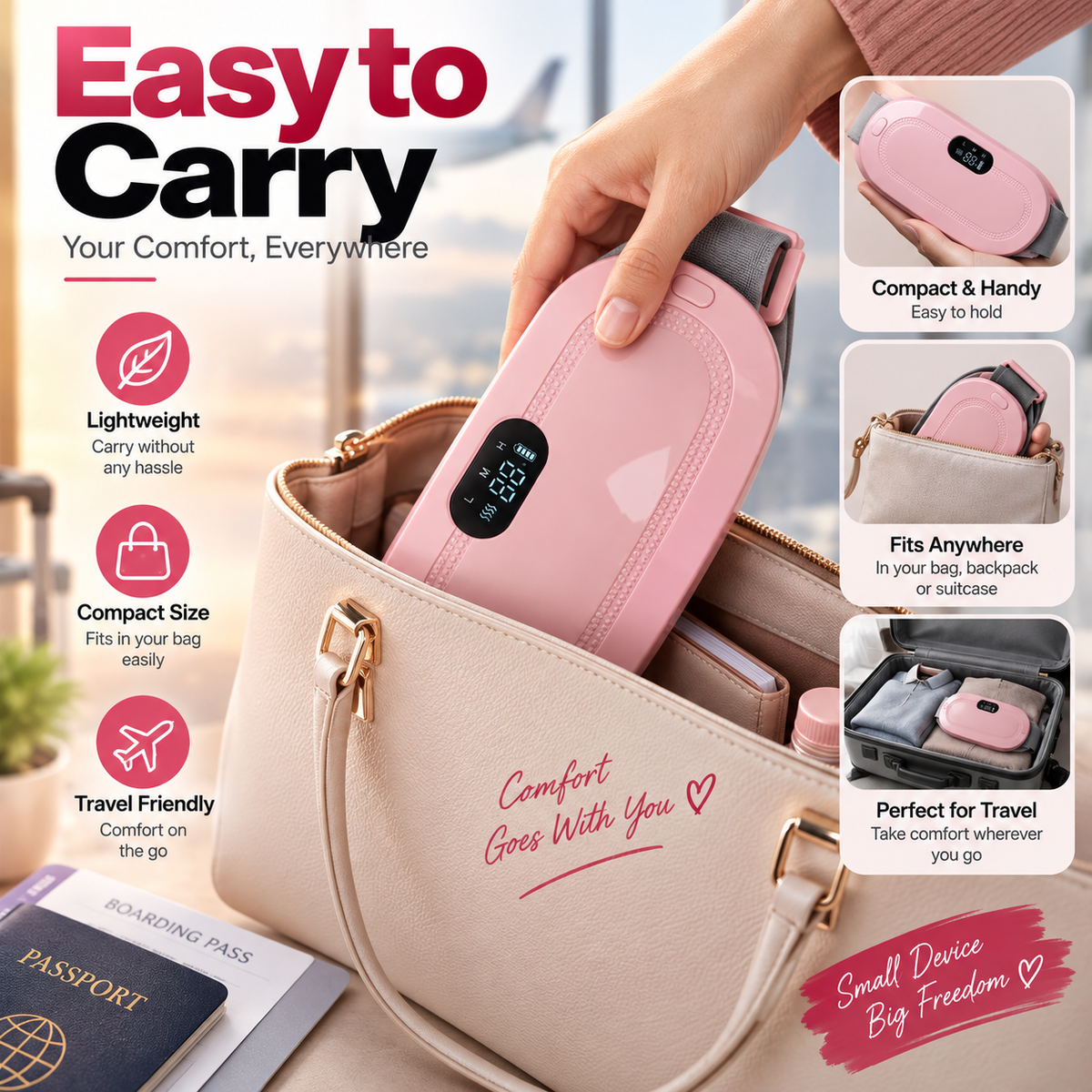 Portable Massage Heating Reusable Belt