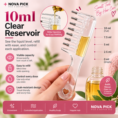 Premium Hair Oil & Serum Applicator Comb.