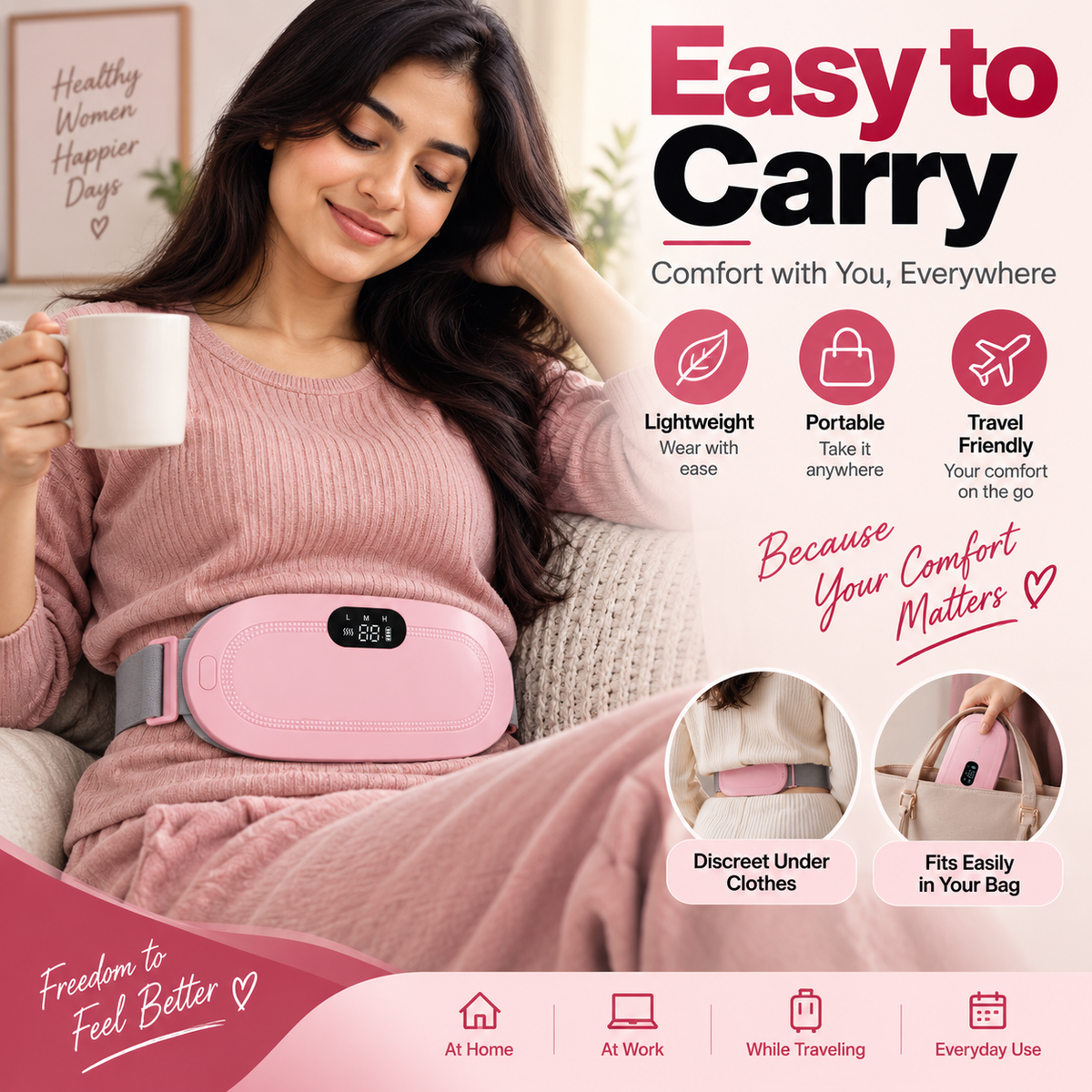 Portable Massage Heating Reusable Belt